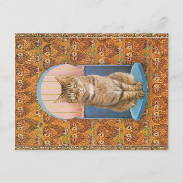 CAT PAINTING  POSTCARD (Front)