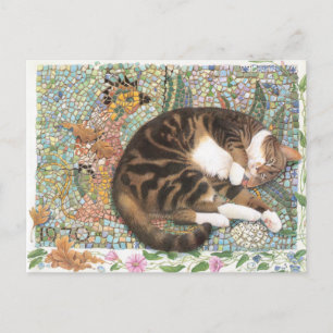 CAT PAINTING  POSTCARD