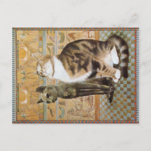 CAT PAINTING POSTCARD