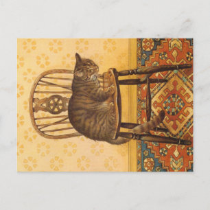 CAT PAINTING POSTCARD