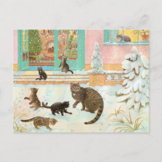 Cat painting postcards