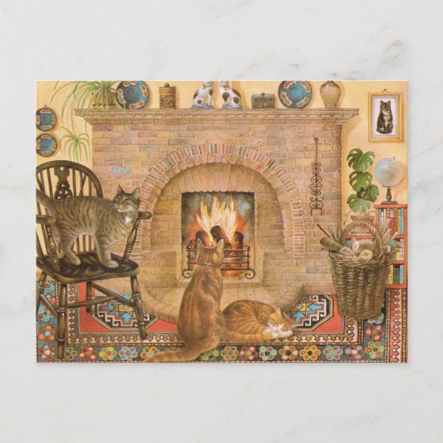 Cat painting postcards  (Front)