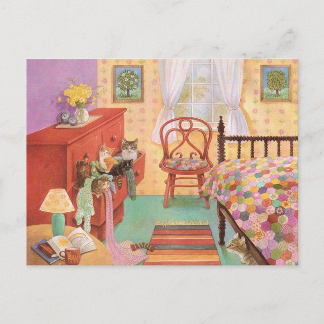 Cat painting postcards  (Front)