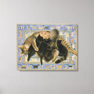 Cat Paintings Canvas Print