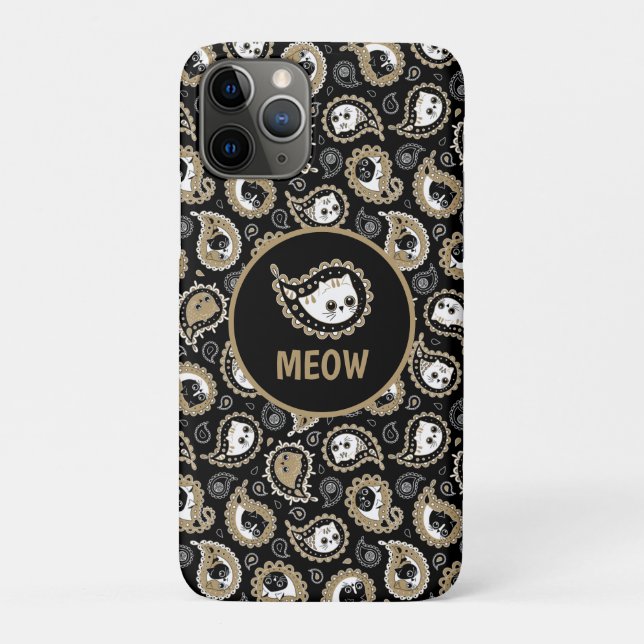 Cat Paisley Case-Mate iPhone Case (Back)