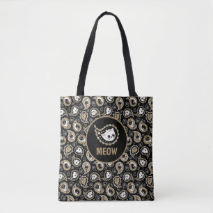 Cat Paisley Tote Bag
