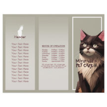 Cat Paper Cut Art Pet Care Animal Clinic Brochures