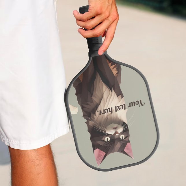 Cat Paper Cut Art Pet Care Food Shop Animal Clinic Pickleball Paddle (Creator Uploaded)