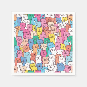 Cat Paper Napkins, Kitty Kitten Party Napkin
