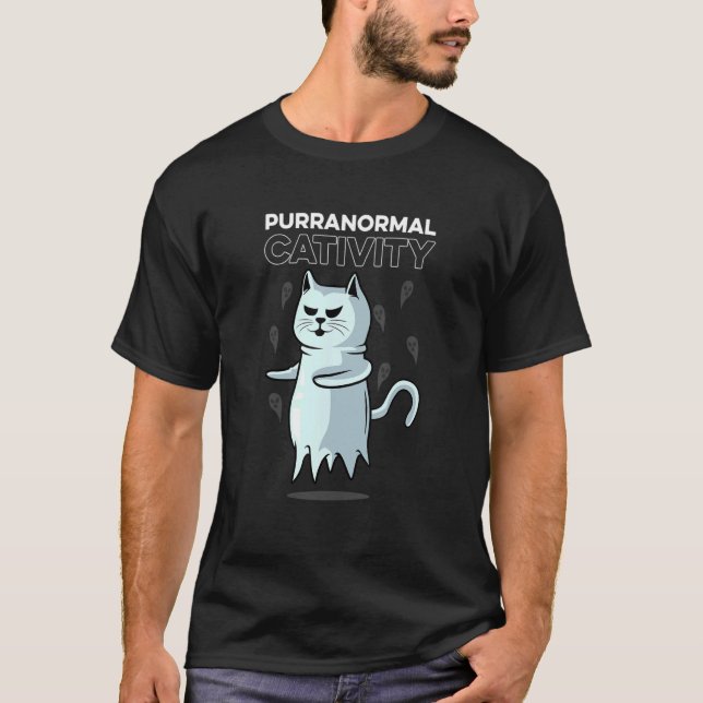 Cat Paranormal Activities  Cat T-Shirt (Front)