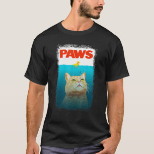 Cat Parody Paws Cat And Yellow Duck Cute Meow Kitt T-Shirt