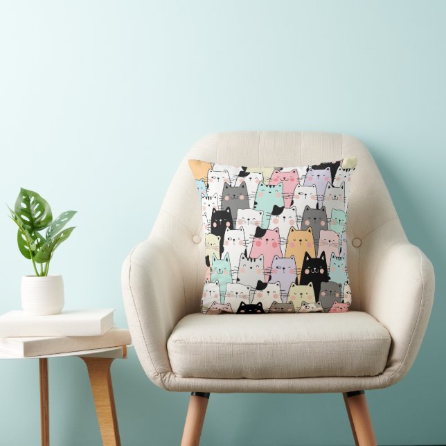 Cat Party 16x16 Cushion (Chair)