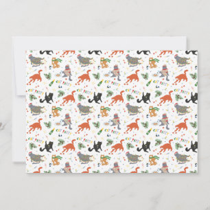 Cat Party Chaotic Christmas Holiday Card