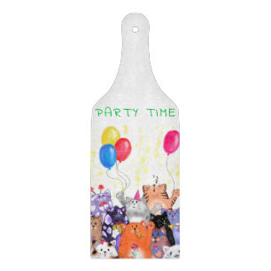 Cat Party Cutting Board