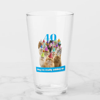 Cat Party Glass
