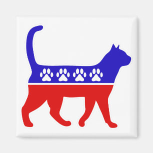 Cat Party Logo Feline Politics Great Party of Meow Magnet