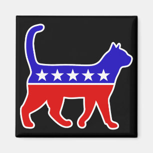 Cat Party Logo Feline Politics Great Party of Meow Magnet
