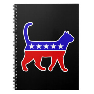 Cat Party Logo Feline Politics Great Party of Meow Notebook