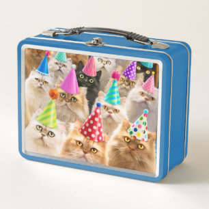 Cat Party Metal Lunch Box
