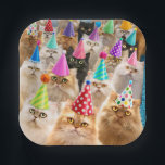 Cat Party Paper Plate<br><div class="desc">Drop the cake. | Avanti,  the Global Humor Brand™ has been entertaining the world with its Feel Good Funny greeting cards for over 40 years. Our characters live life to the fullest and celebrate the humor in everyday life.</div>