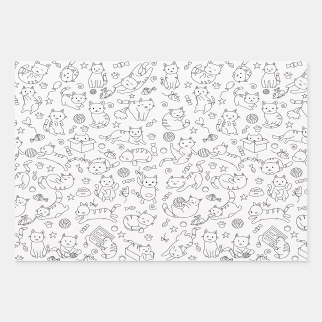 Cat Party! Wrapping Paper (Front)