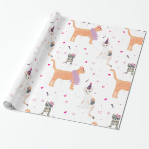 Cat Party Wrapping Paper