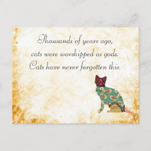 Cat Patchwork Pet Postcard