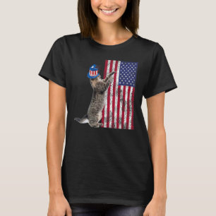 Cat Patriotic USA Cat  Dog Moms 4th July Apparel 1 T-Shirt