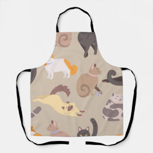 Cat pattern apron