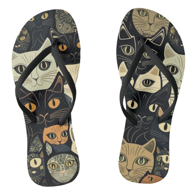 Cat Pattern Artsy Jandals (Footbed)