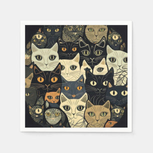 Cat Pattern Artsy Napkin
