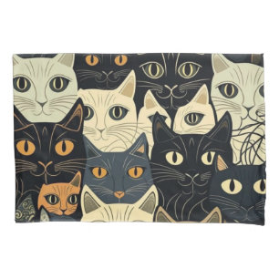 Cat Pattern Artsy Pillowcase
