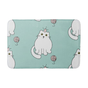 Cat pattern bath mat