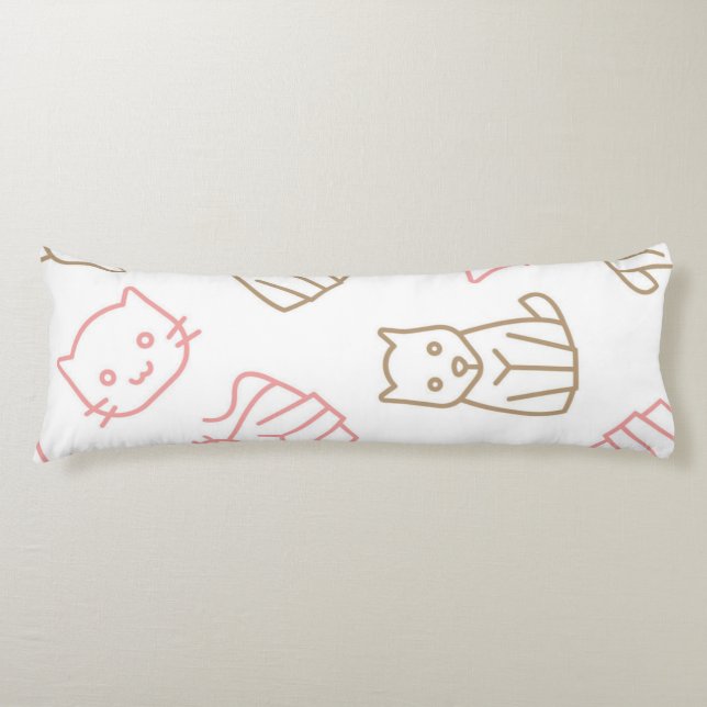 Cat pattern body cushion (Front)