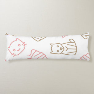 Cat pattern body cushion