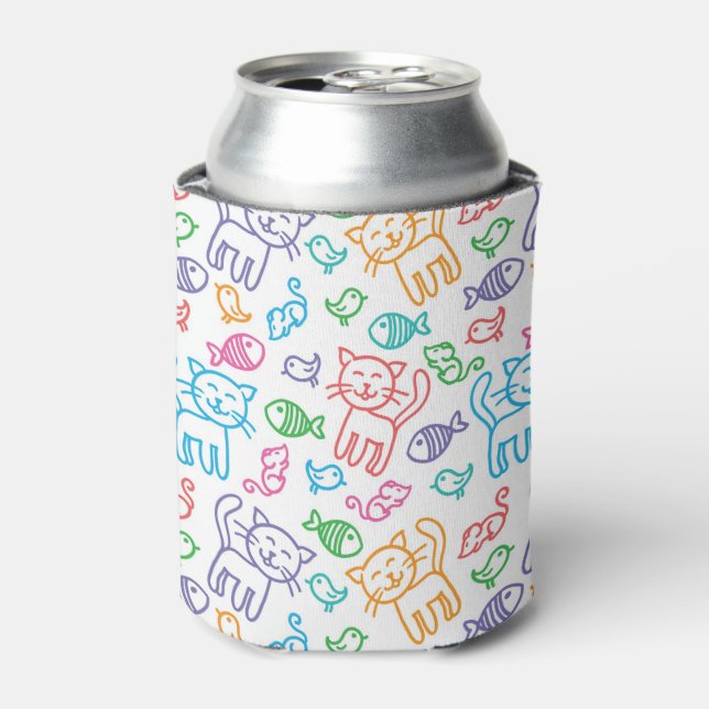 cat pattern can cooler (Can Front)