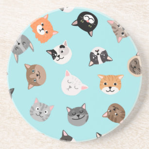 Cat pattern coaster