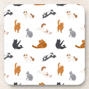 Cat pattern coaster