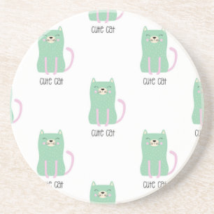 Cat pattern coaster