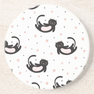 Cat pattern coaster