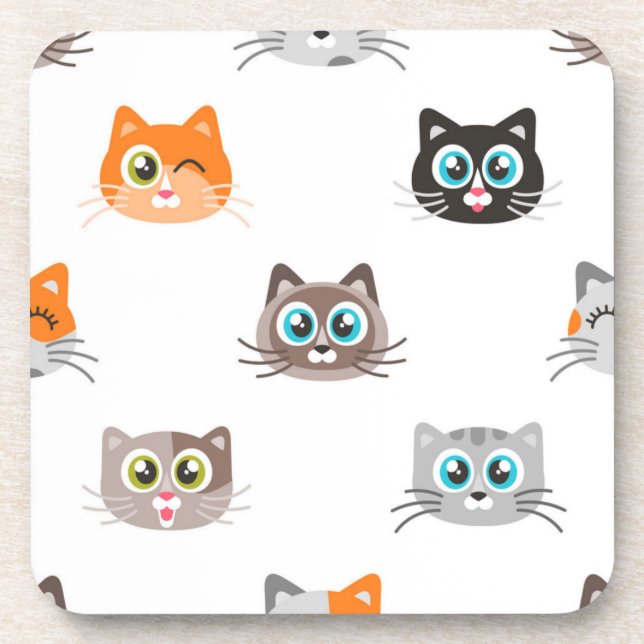 Cat pattern coaster (Front)