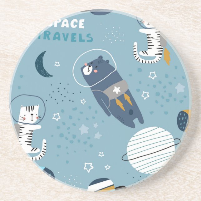 Cat pattern coaster (Front)