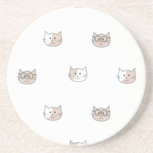 Cat pattern coaster