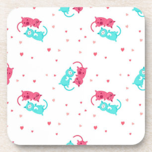 Cat pattern coaster