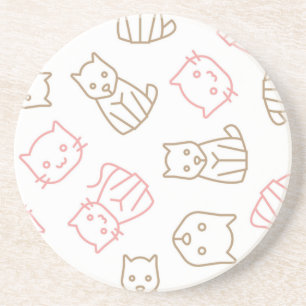 Cat pattern coaster