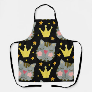 Cat Pattern Cute Pets Animals    Apron