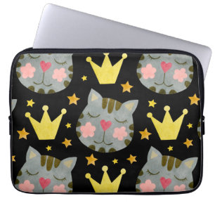 Cat Pattern Cute Pets Animals  Laptop Sleeve