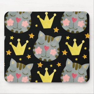 Cat Pattern Cute Pets Animals Mouse Pad