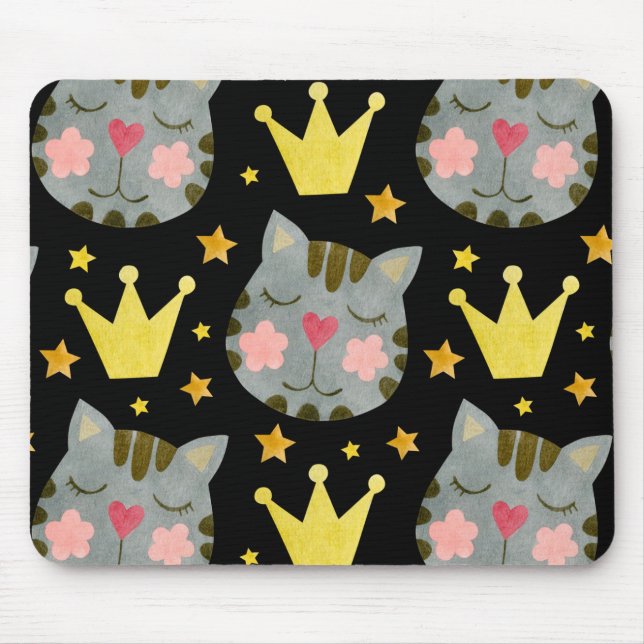 Cat Pattern Cute Pets Animals Mouse Pad (Front)