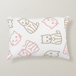Cat pattern decorative cushion